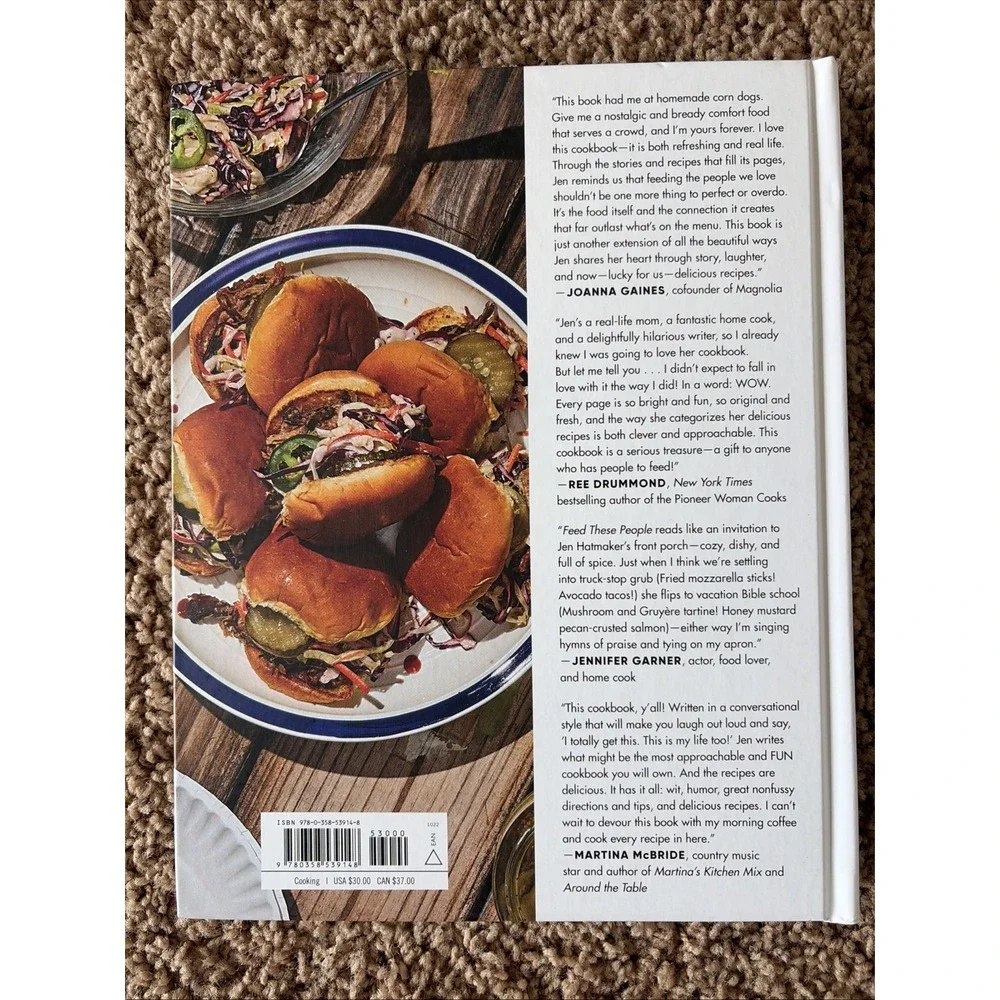 Feed These People - Slam Dunk Recipes Jen Hatmaker Hardback‎ Cookbook SIGNED